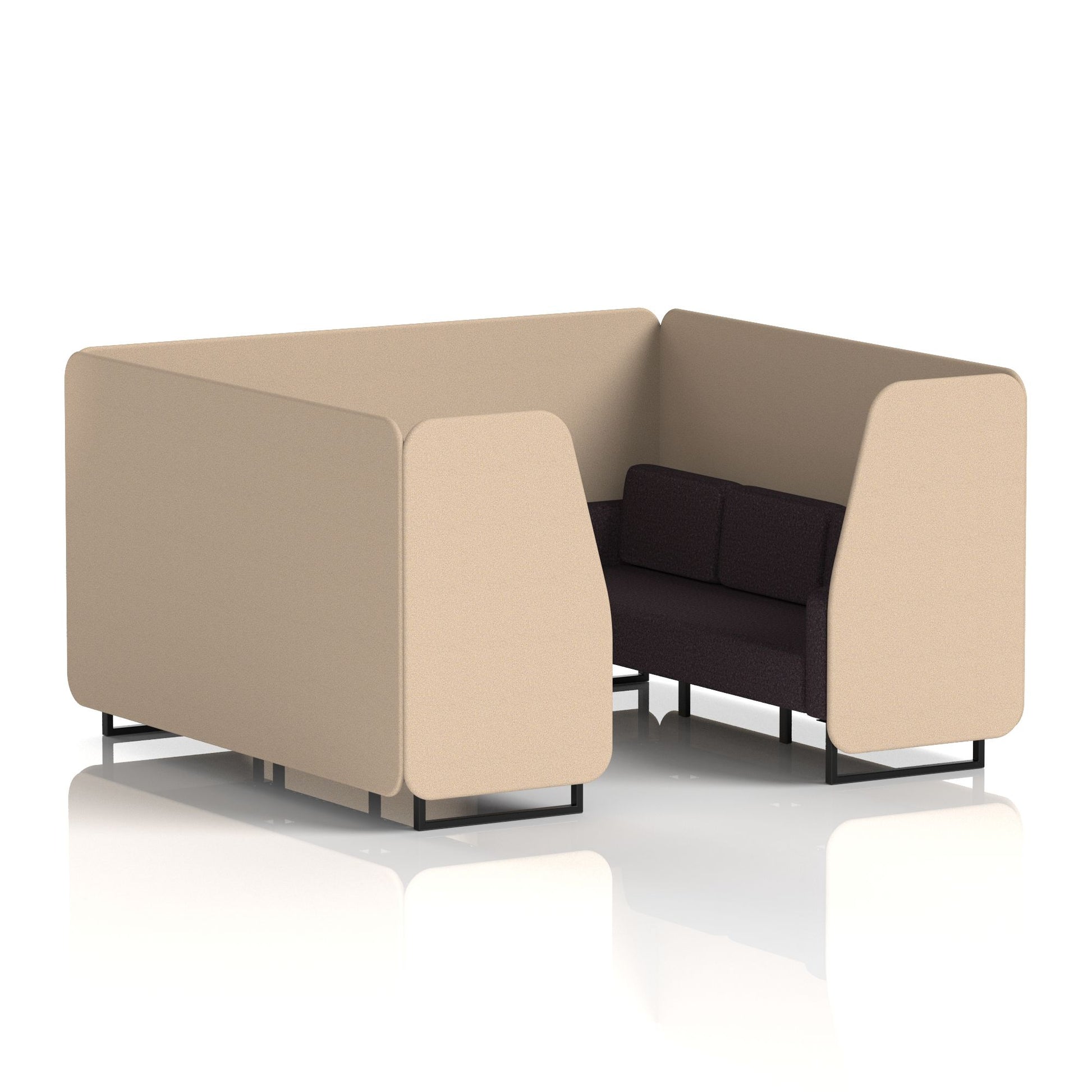 Brixworth Booth With Black Legs in Two Tone