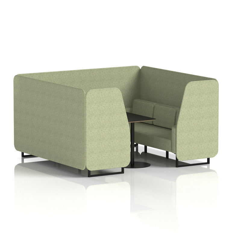 Brixworth Booth With Black Legs And Black Table In Single Tone