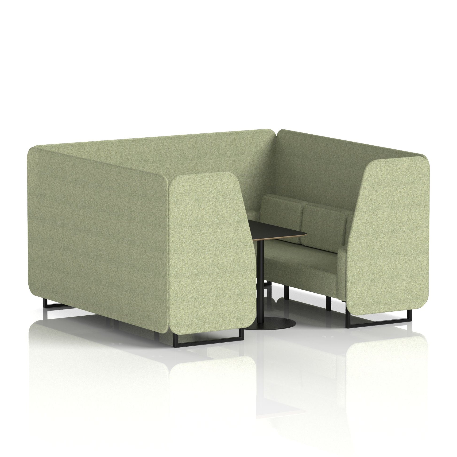 Brixworth Booth With Black Legs And Black Table In Single Tone