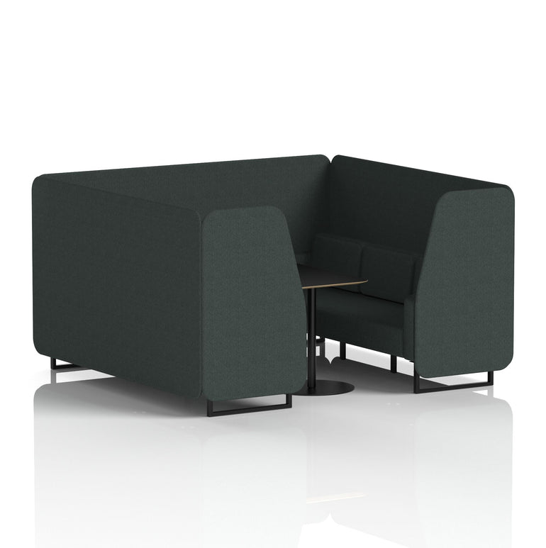 Brixworth Booth With Black Legs And Black Table In Single Tone