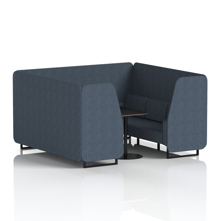 Brixworth Booth With Black Legs And Black Table In Single Tone