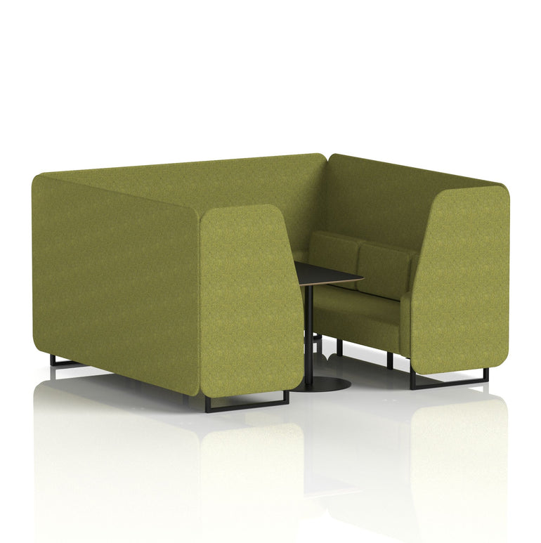 Brixworth Booth With Black Legs And Black Table In Single Tone
