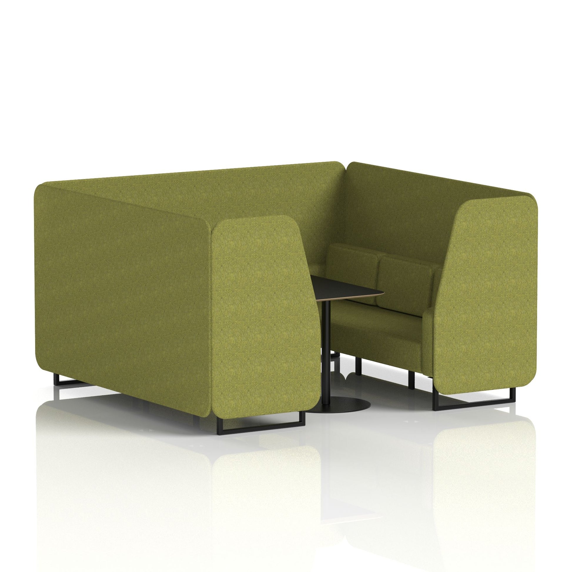 Brixworth Booth With Black Legs And Black Table In Single Tone