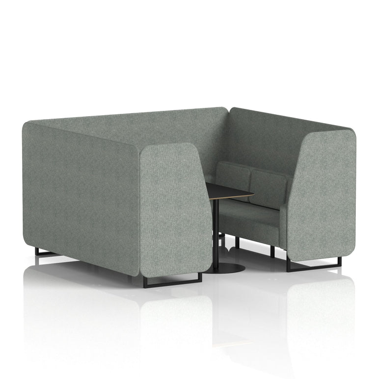 Brixworth Booth With Black Legs And Black Table In Single Tone