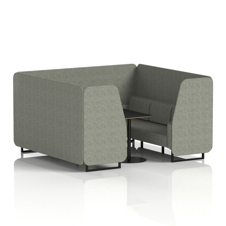 Brixworth Booth With Black Legs And Black Table In Single Tone
