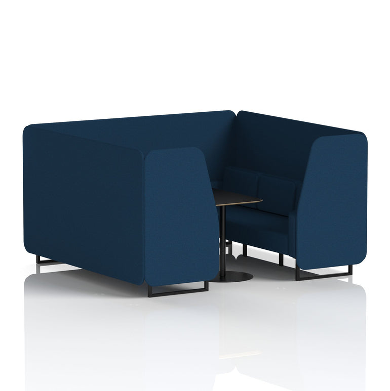 Brixworth Booth With Black Legs And Black Table In Single Tone