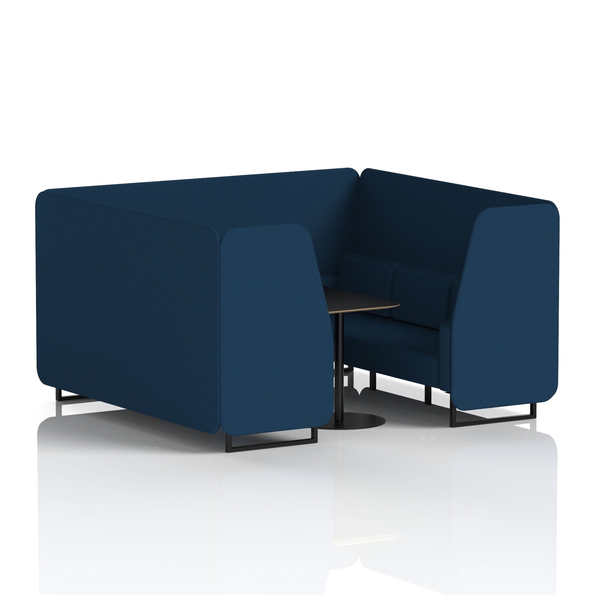 Brixworth Booth With Black Legs And Black Table In Single Tone