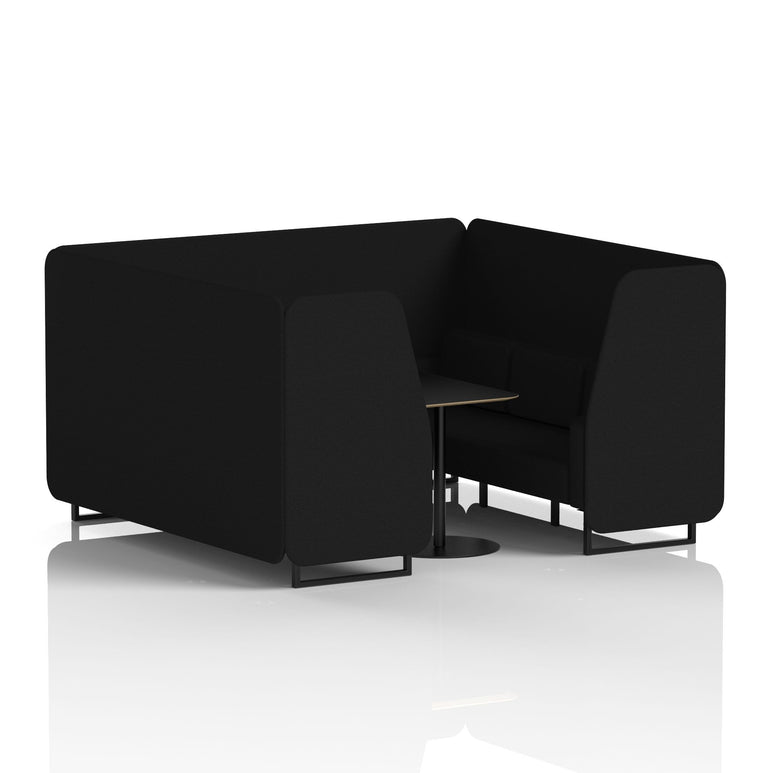 Brixworth Booth With Black Legs And Black Table In Single Tone