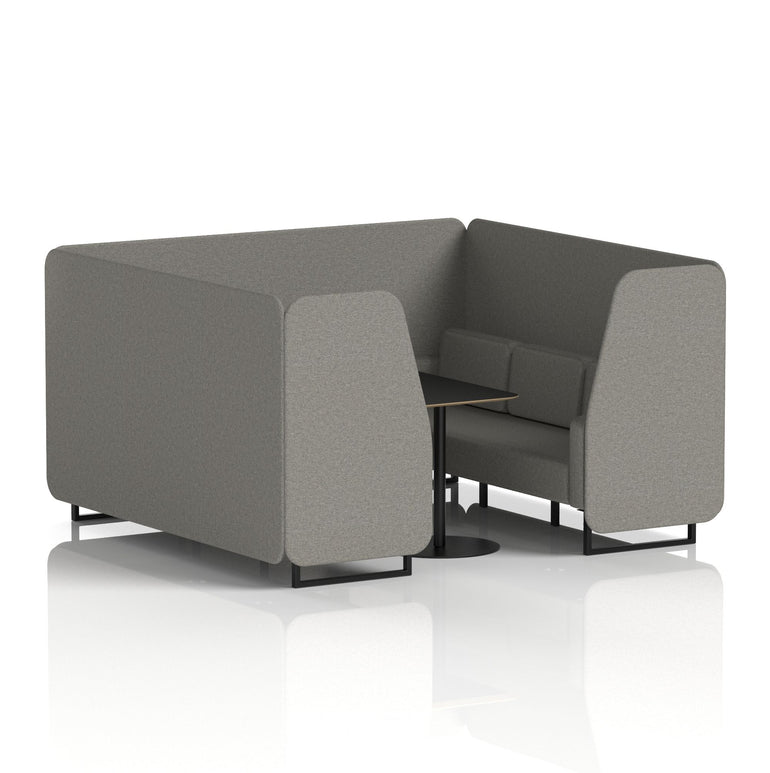 Brixworth Booth With Black Legs And Black Table In Single Tone