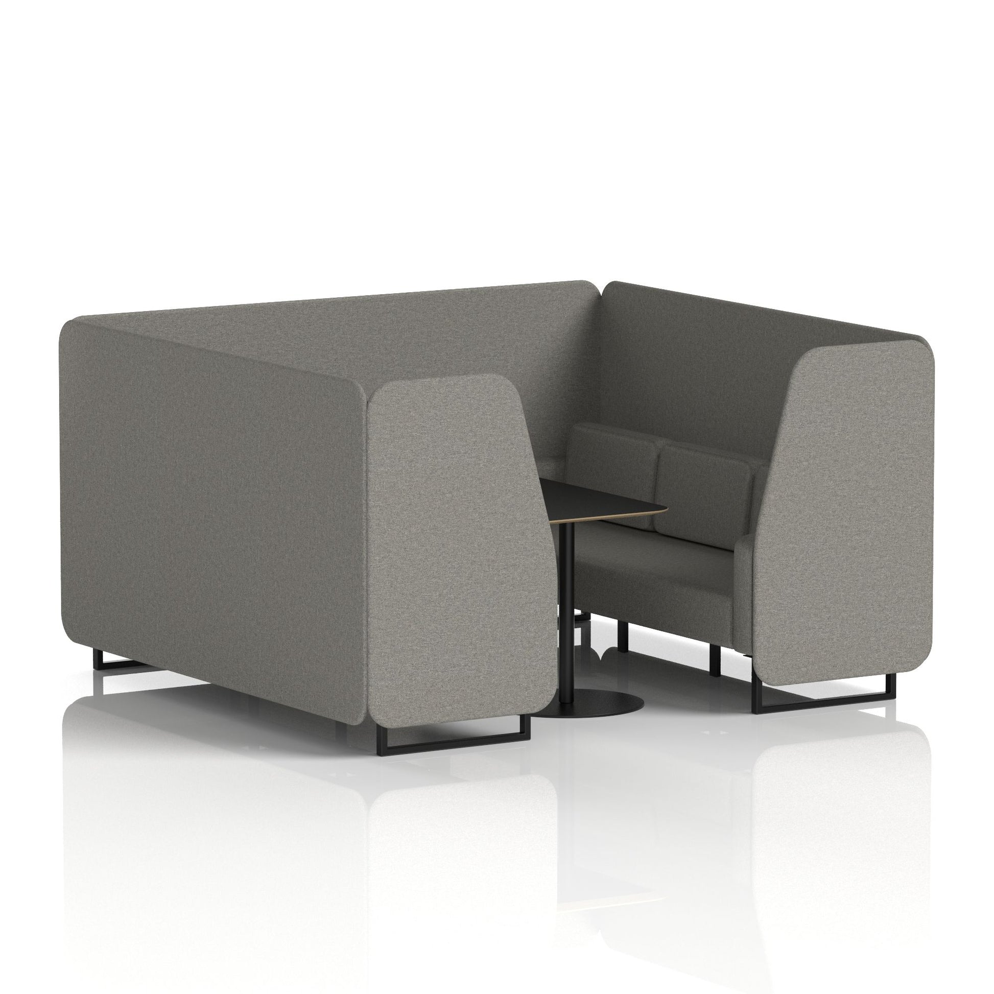 Brixworth Booth With Black Legs And Black Table In Single Tone