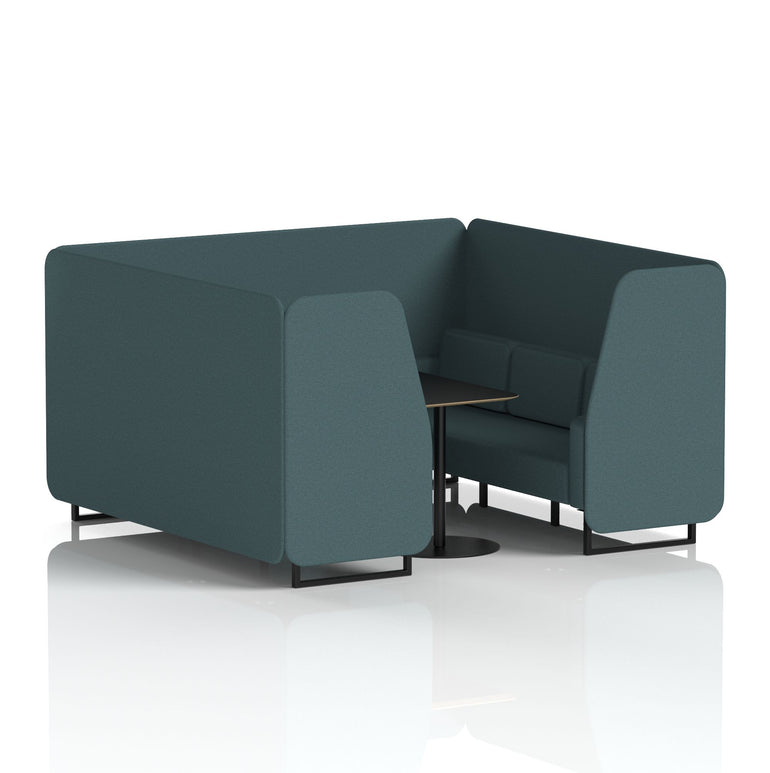 Brixworth Booth With Black Legs And Black Table In Single Tone
