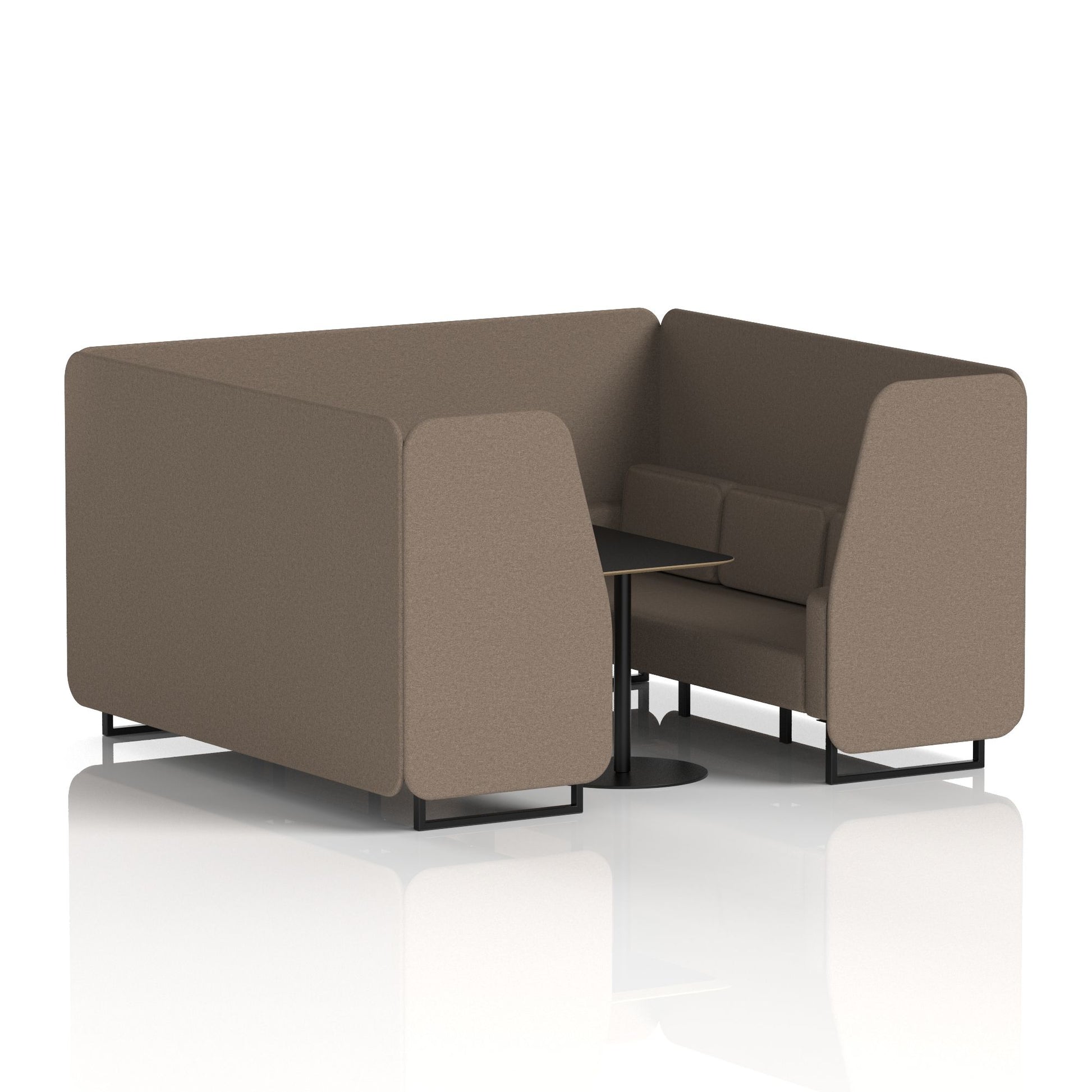Brixworth Booth With Black Legs And Black Table In Single Tone