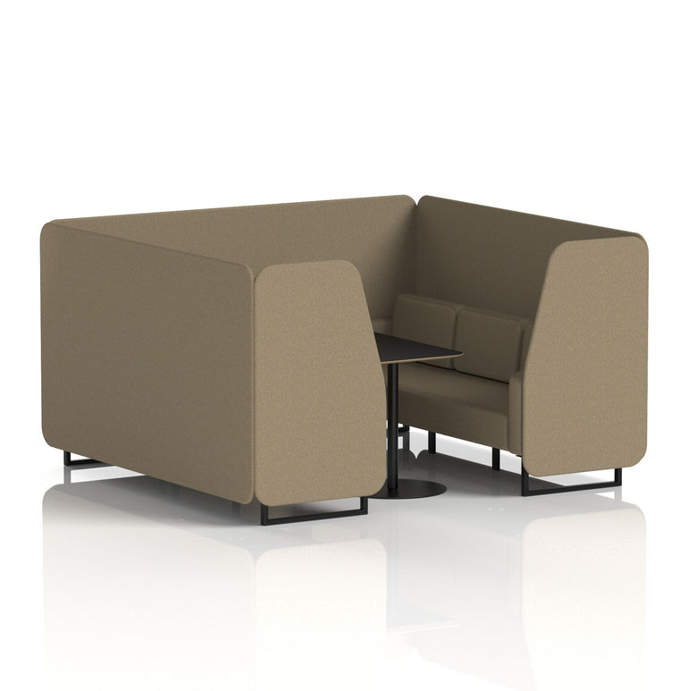 Brixworth Booth With Black Legs And Black Table In Single Tone