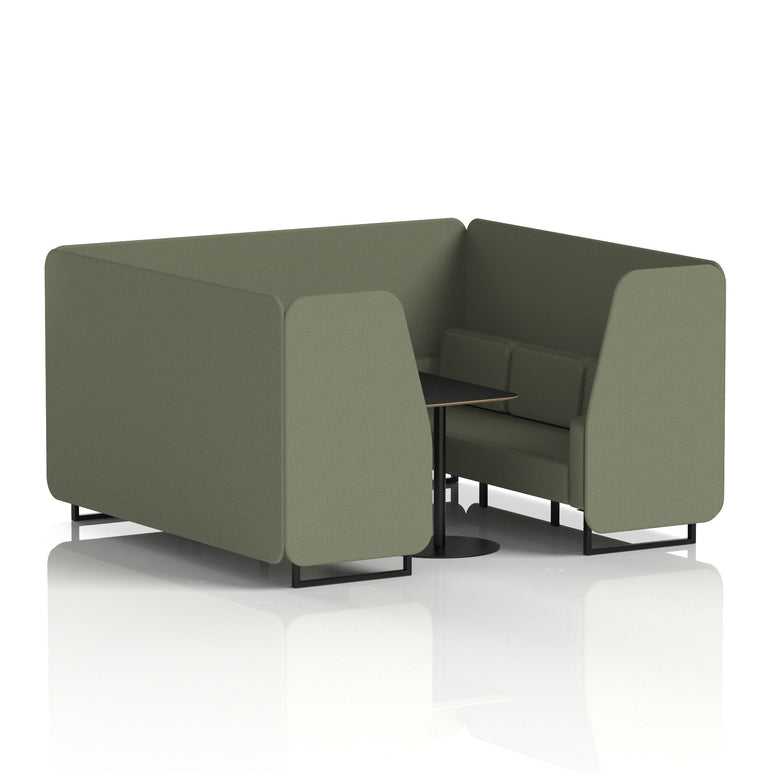 Brixworth Booth With Black Legs And Black Table In Single Tone