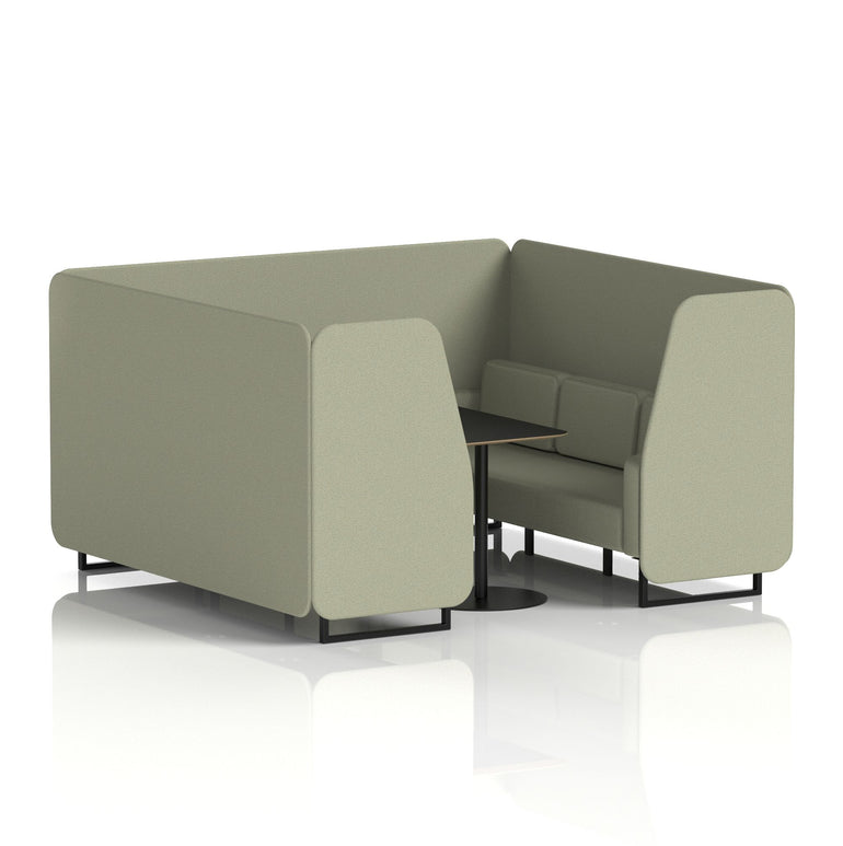 Brixworth Booth With Black Legs And Black Table In Single Tone