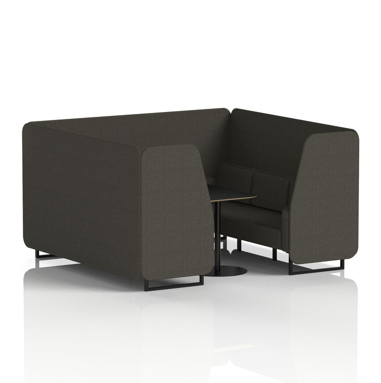 Brixworth Booth With Black Legs And Black Table In Single Tone