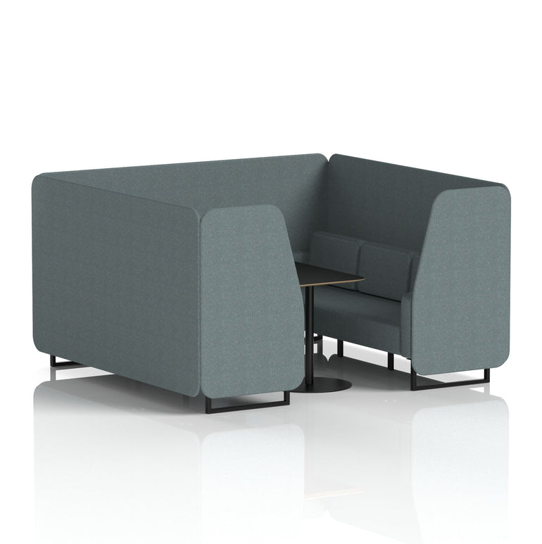 Brixworth Booth With Black Legs And Black Table In Single Tone