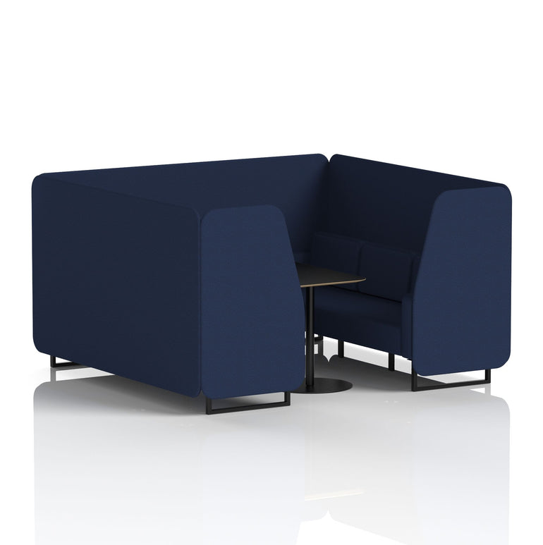 Brixworth Booth With Black Legs And Black Table In Single Tone