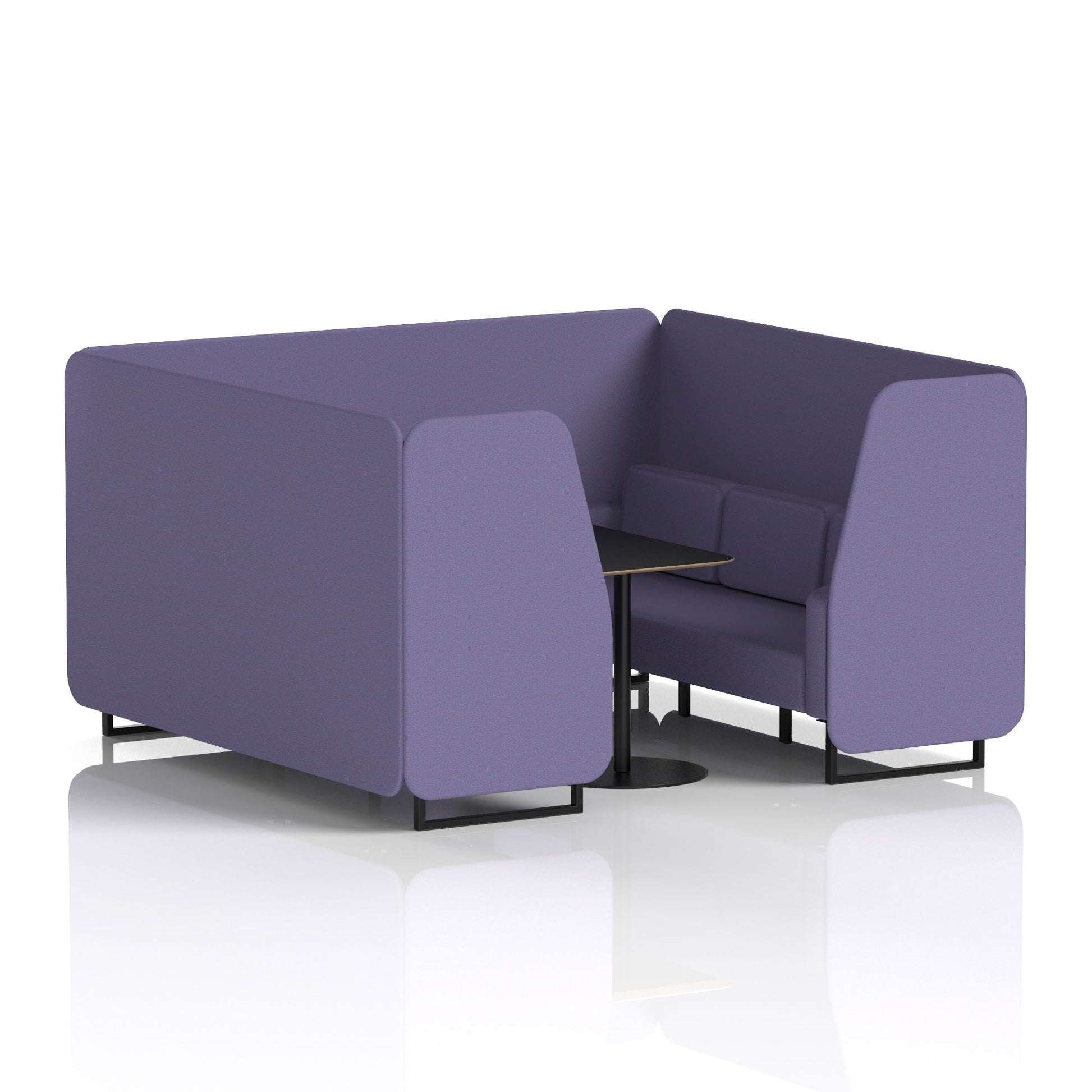 Brixworth Booth With Black Legs And Black Table In Single Tone