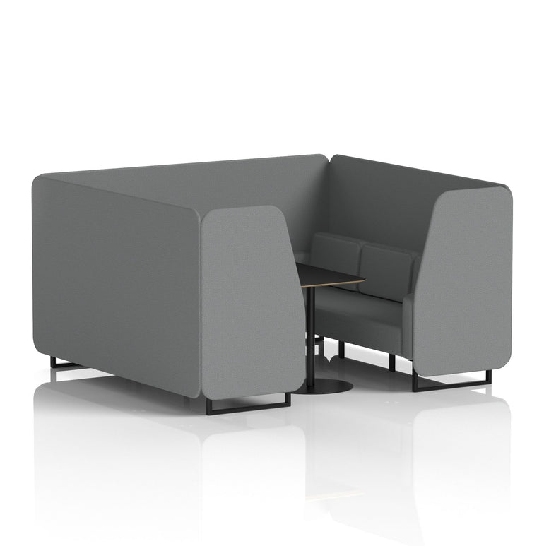 Brixworth Booth With Black Legs And Black Table In Single Tone