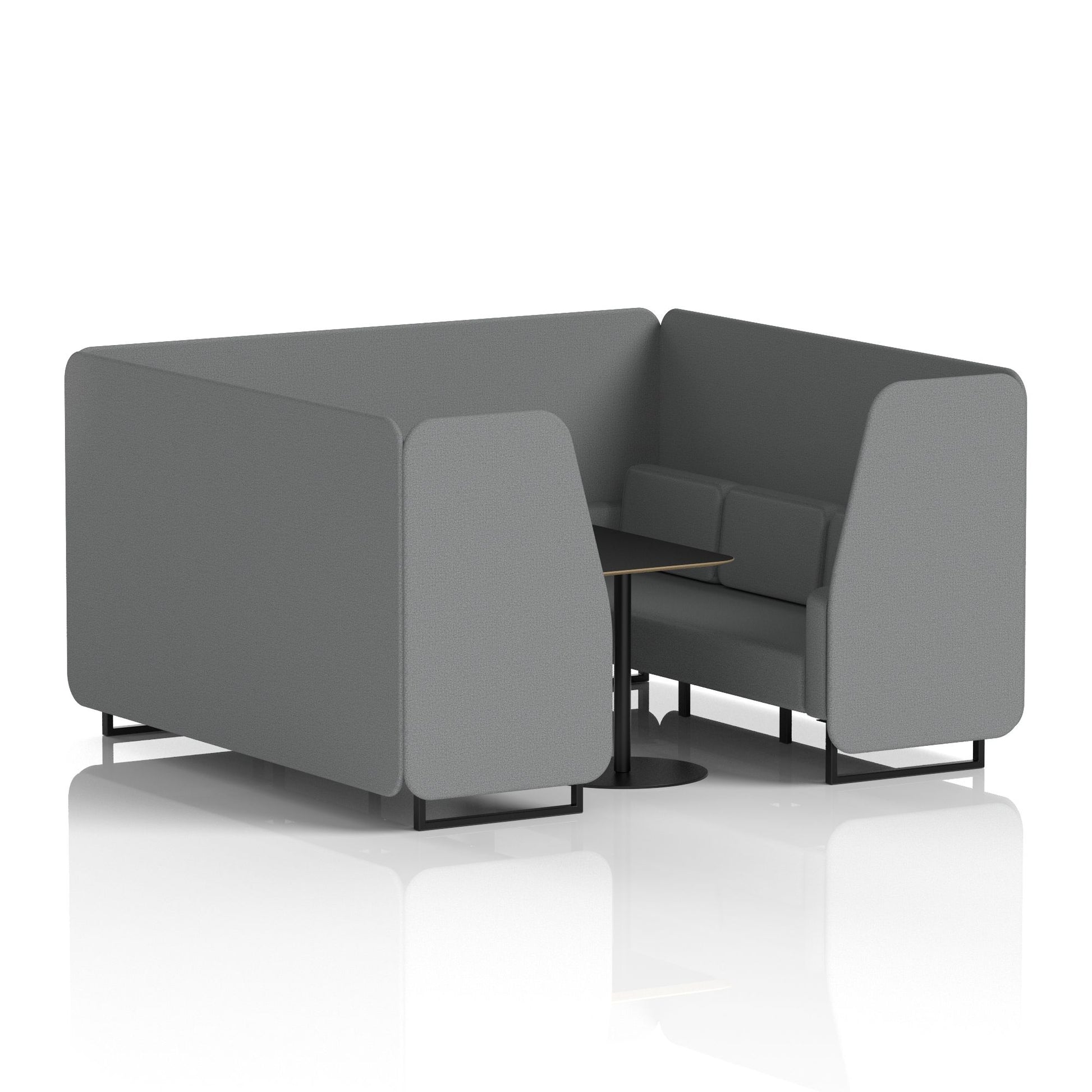 Brixworth Booth With Black Legs And Black Table In Single Tone