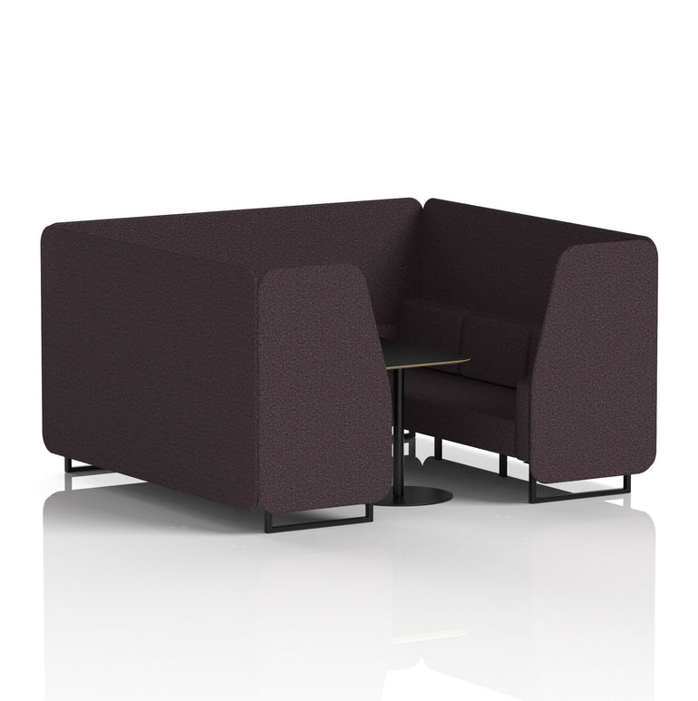 Brixworth Booth With Black Legs And Black Table In Single Tone