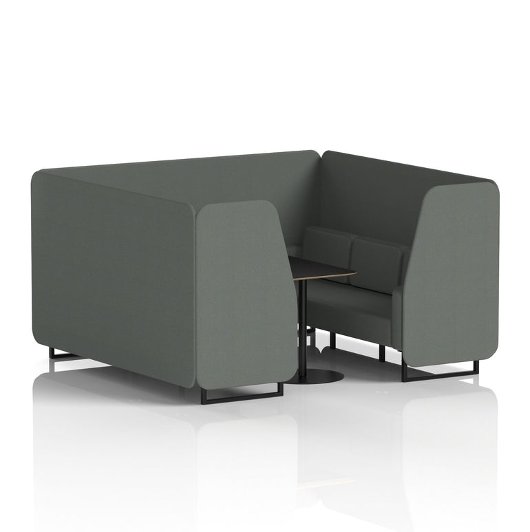 Brixworth Booth With Black Legs And Black Table In Single Tone