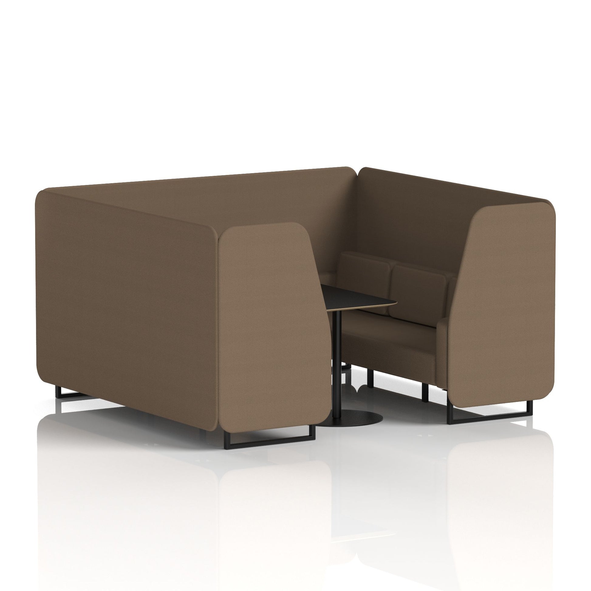Brixworth Booth With Black Legs And Black Table In Single Tone