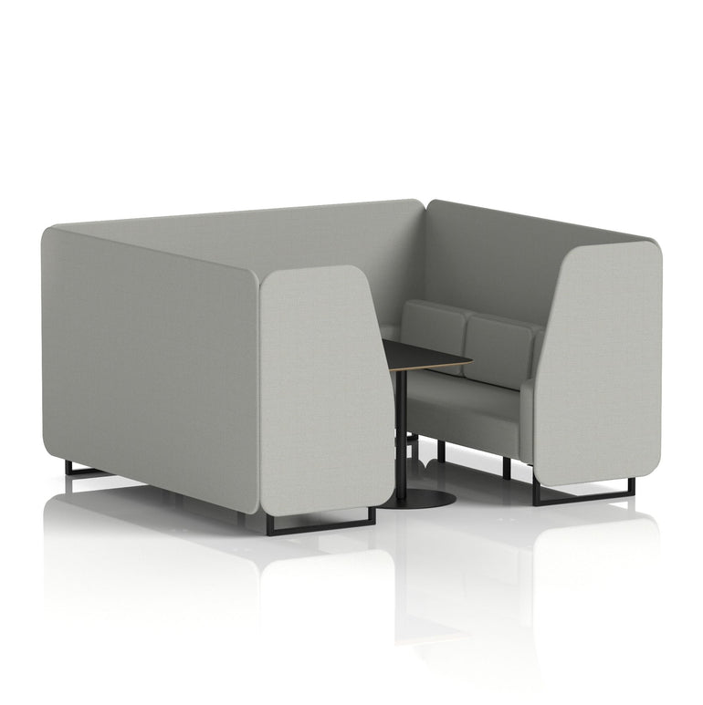 Brixworth Booth With Black Legs And Black Table In Single Tone