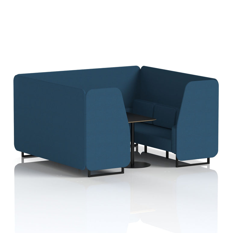 Brixworth Booth With Black Legs And Black Table In Single Tone