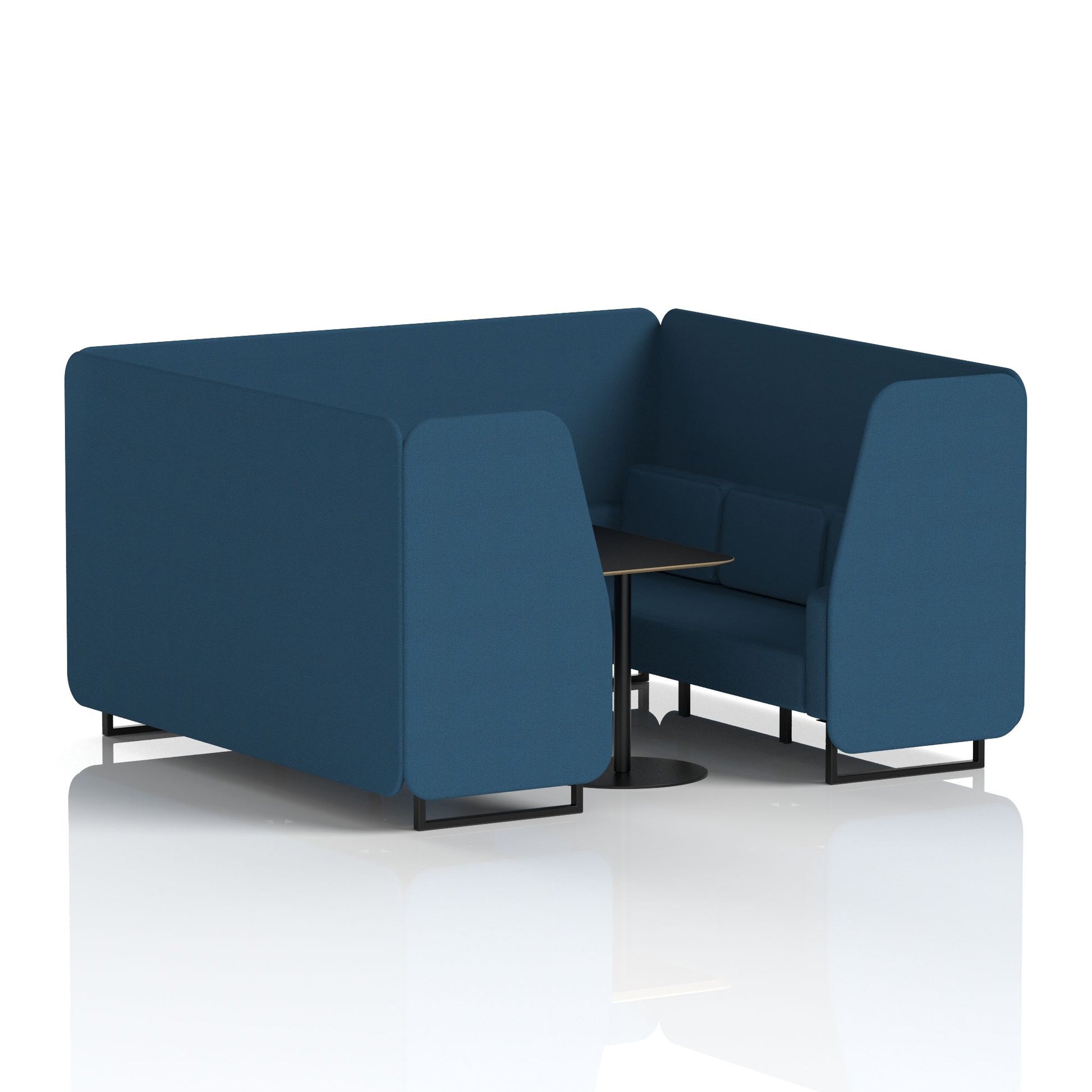 Brixworth Booth With Black Legs And Black Table In Single Tone