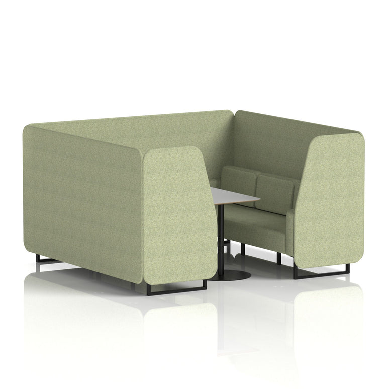 Brixworth Booth With Black Legs And Grey Table In Single Tone