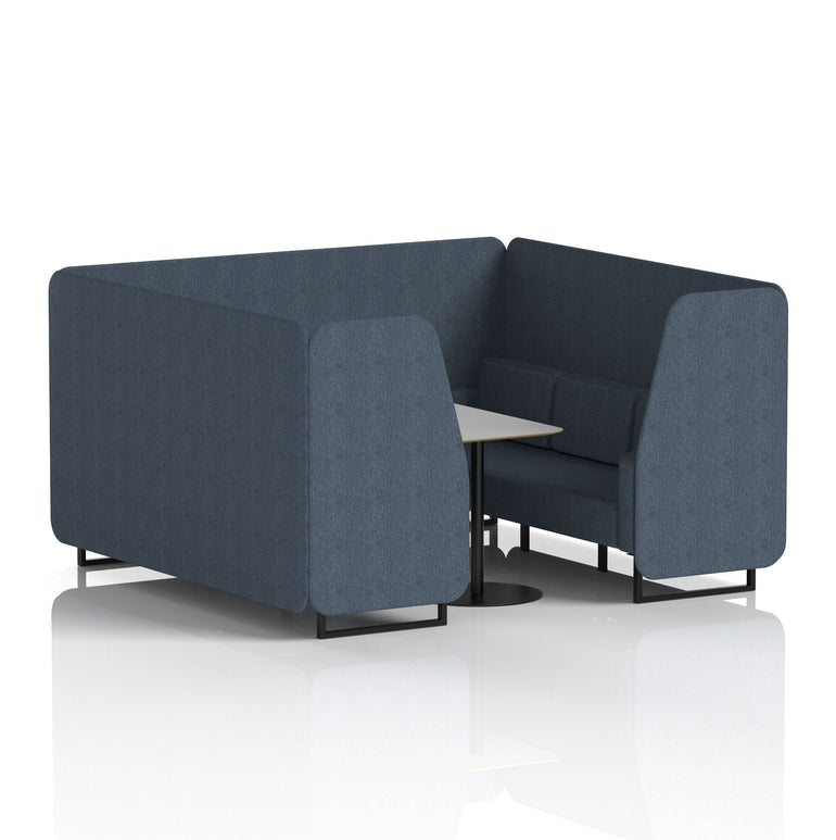 Brixworth Booth With Black Legs And Grey Table In Single Tone