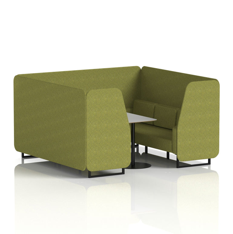 Brixworth Booth With Black Legs And Grey Table In Single Tone