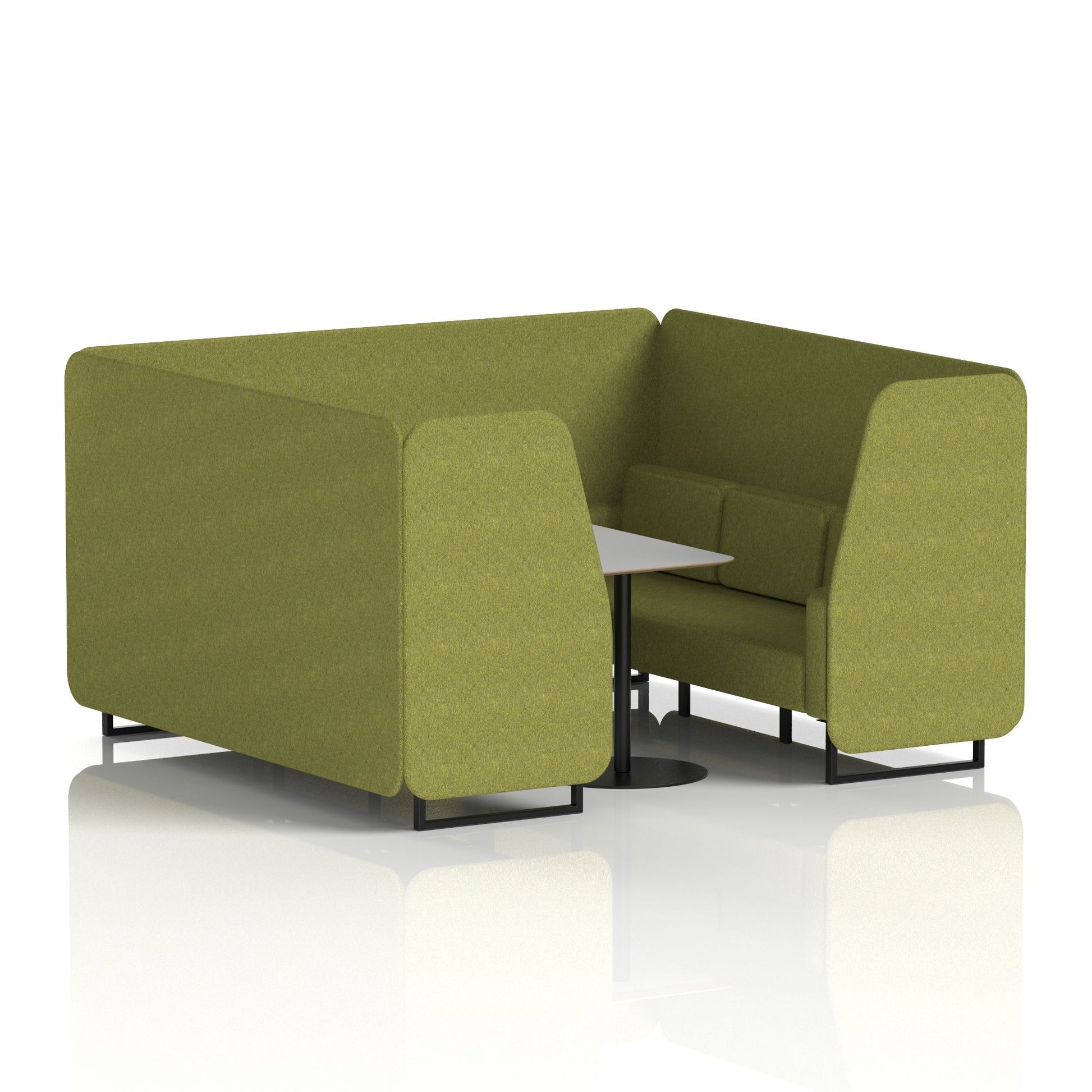 Brixworth Booth With Black Legs And Grey Table In Single Tone