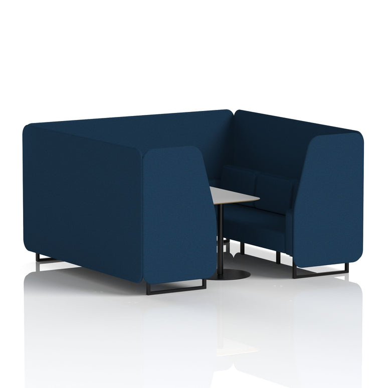 Brixworth Booth With Black Legs And Grey Table In Single Tone