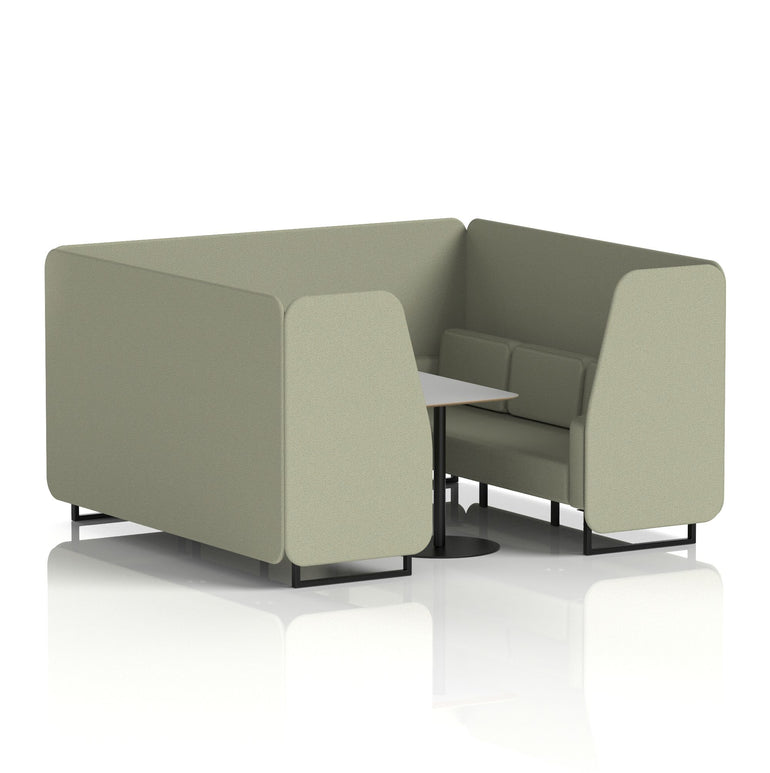 Brixworth Booth With Black Legs And Grey Table In Single Tone