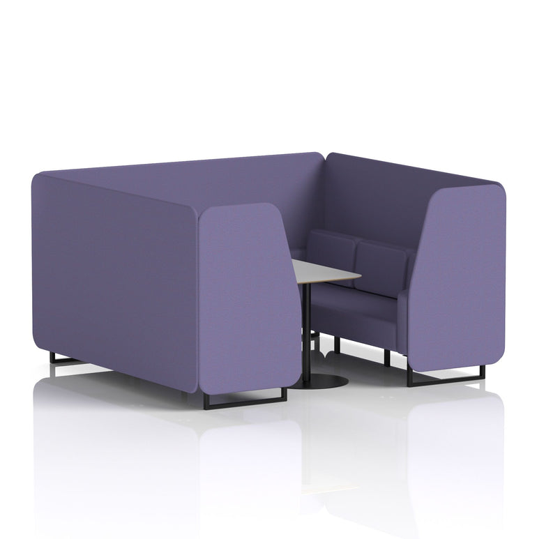 Brixworth Booth With Black Legs And Grey Table In Single Tone