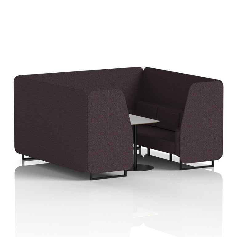 Brixworth Booth With Black Legs And Grey Table In Single Tone
