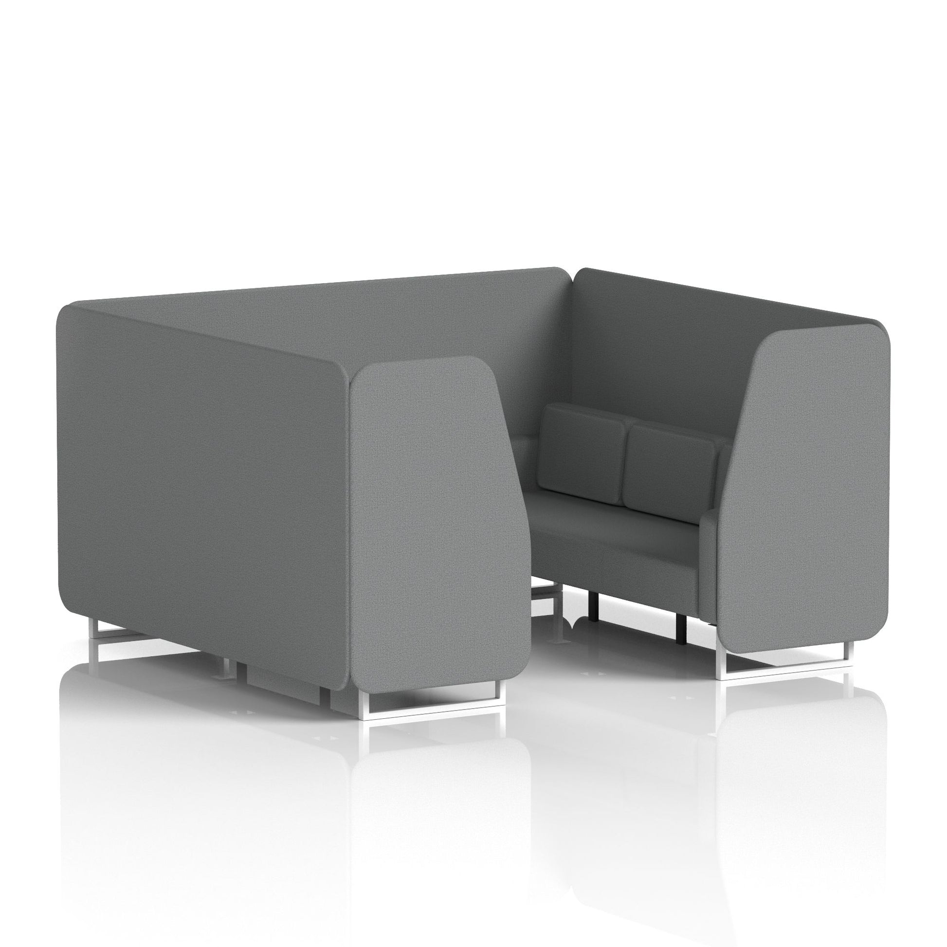 Brixworth Booth With White Legs in Single Tone