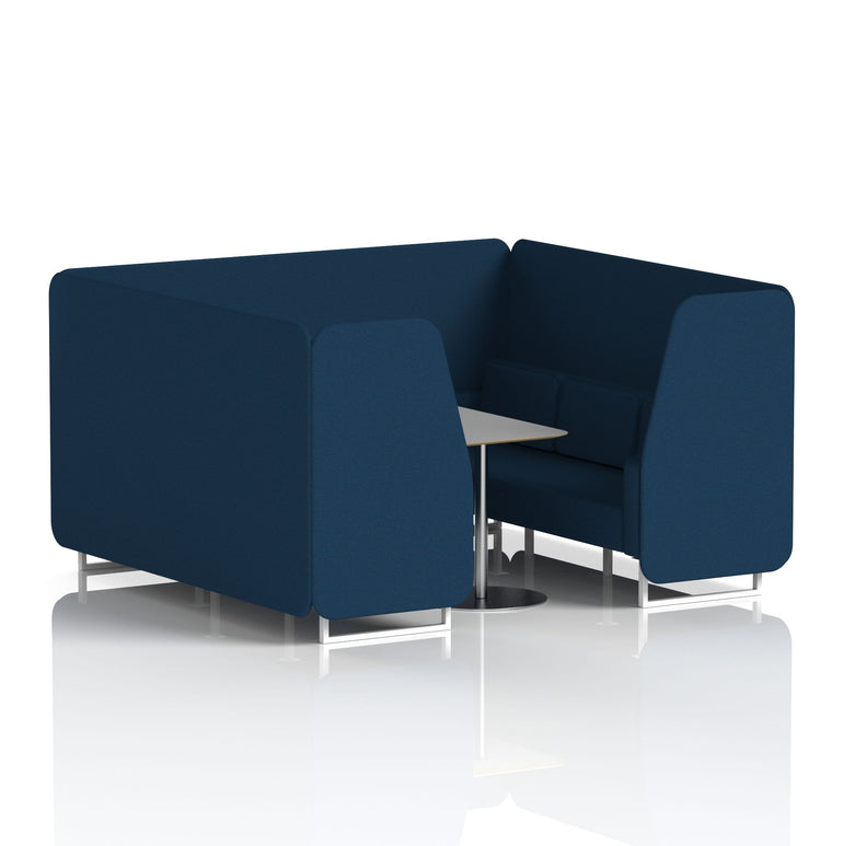 Brixworth Booth With White Legs And Grey Table In Single Tone