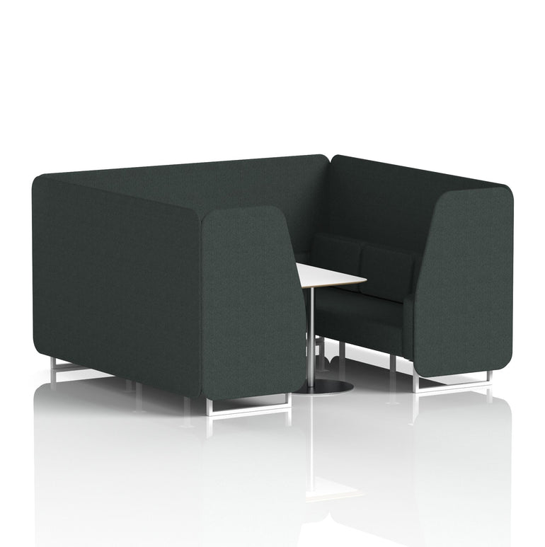 Brixworth Booth With White Legs And White Table In Single Tone