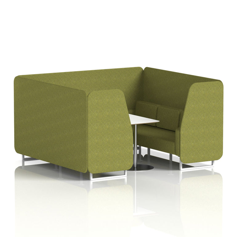 Brixworth Booth With White Legs And White Table In Single Tone