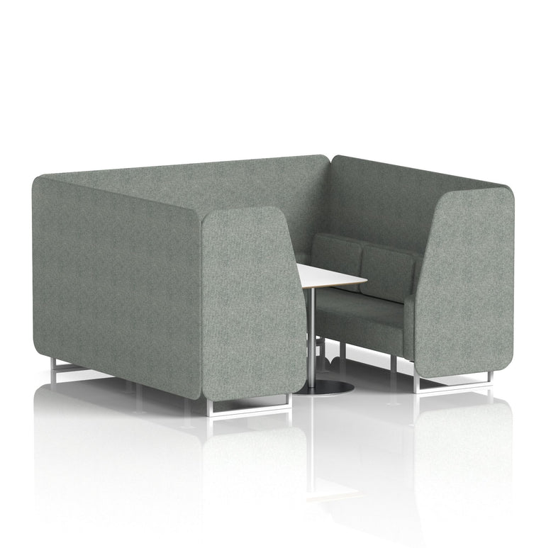 Brixworth Booth With White Legs And White Table In Single Tone