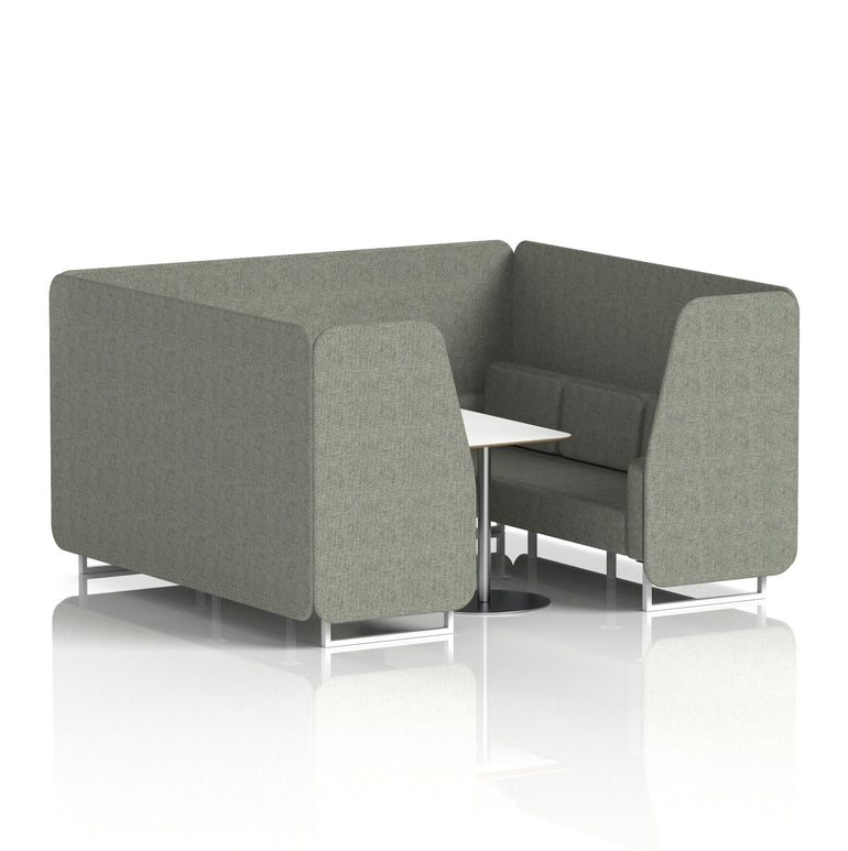 Brixworth Booth With White Legs And White Table In Single Tone