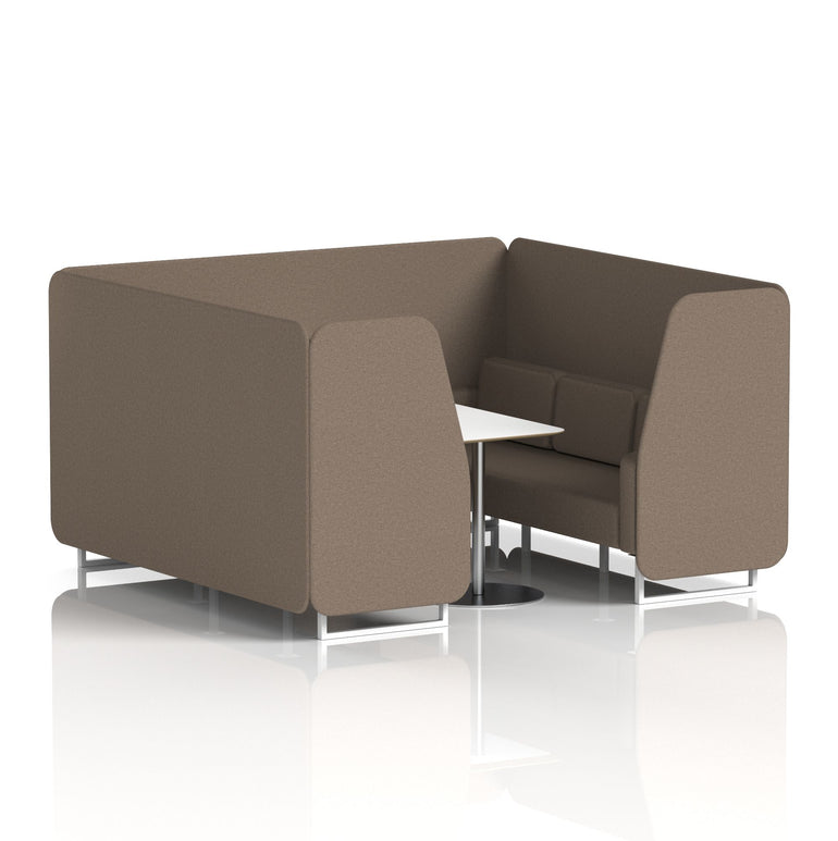 Brixworth Booth With White Legs And White Table In Single Tone