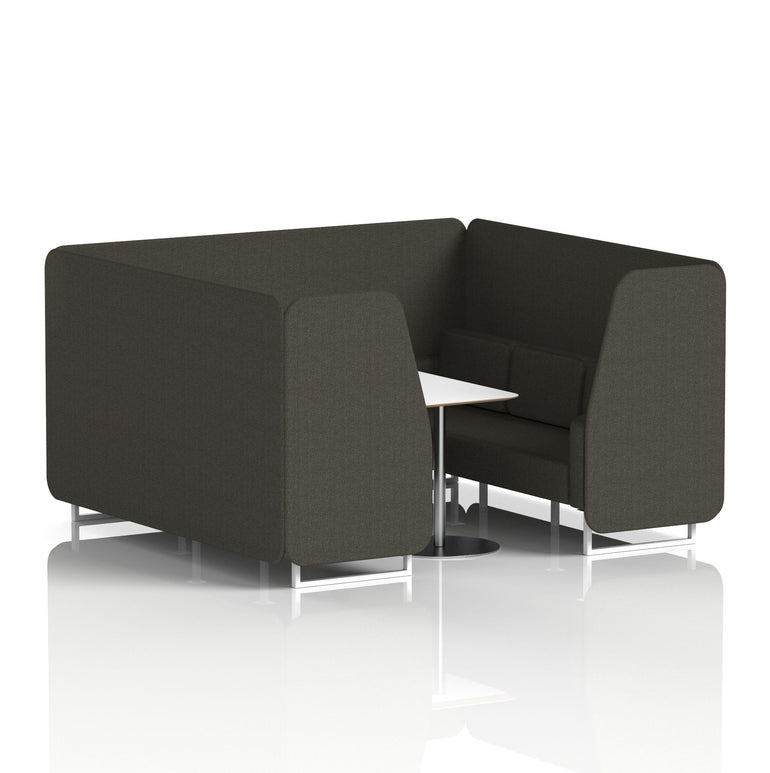 Brixworth Booth With White Legs And White Table In Single Tone