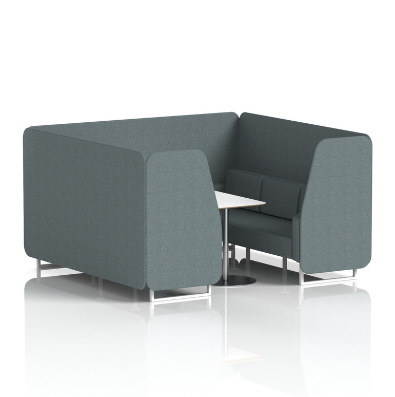 Brixworth Booth With White Legs And White Table In Single Tone