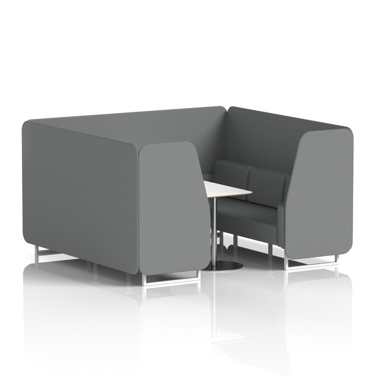 Brixworth Booth With White Legs And White Table In Single Tone