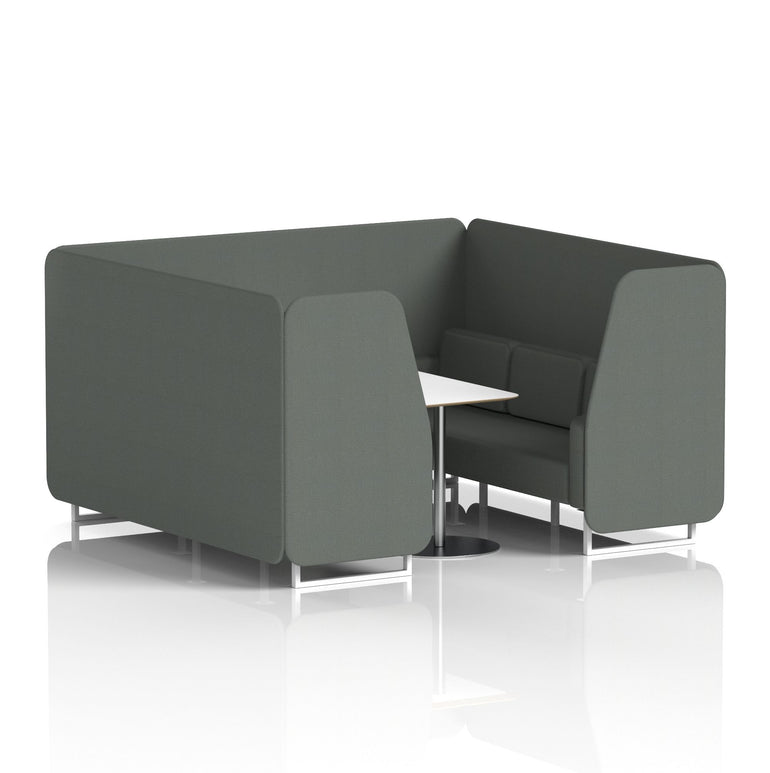 Brixworth Booth With White Legs And White Table In Single Tone